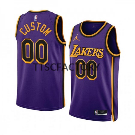 Canotte Uomo Los Angeles Lakers Personalizzate Jordan 2022-23 Statement Edition Viola Swingman